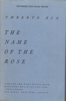 The Name of the Rose. Umberto ECO.